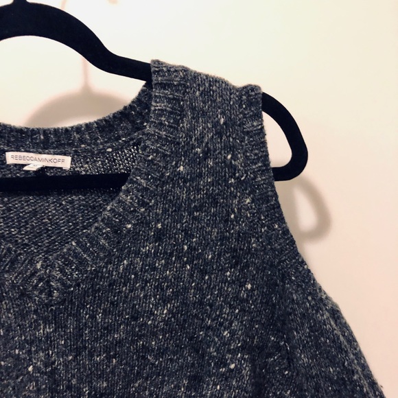 Rebecca Minkoff Sweaters - Rebecca Minkoff Cold Shoulder Grey Sweater